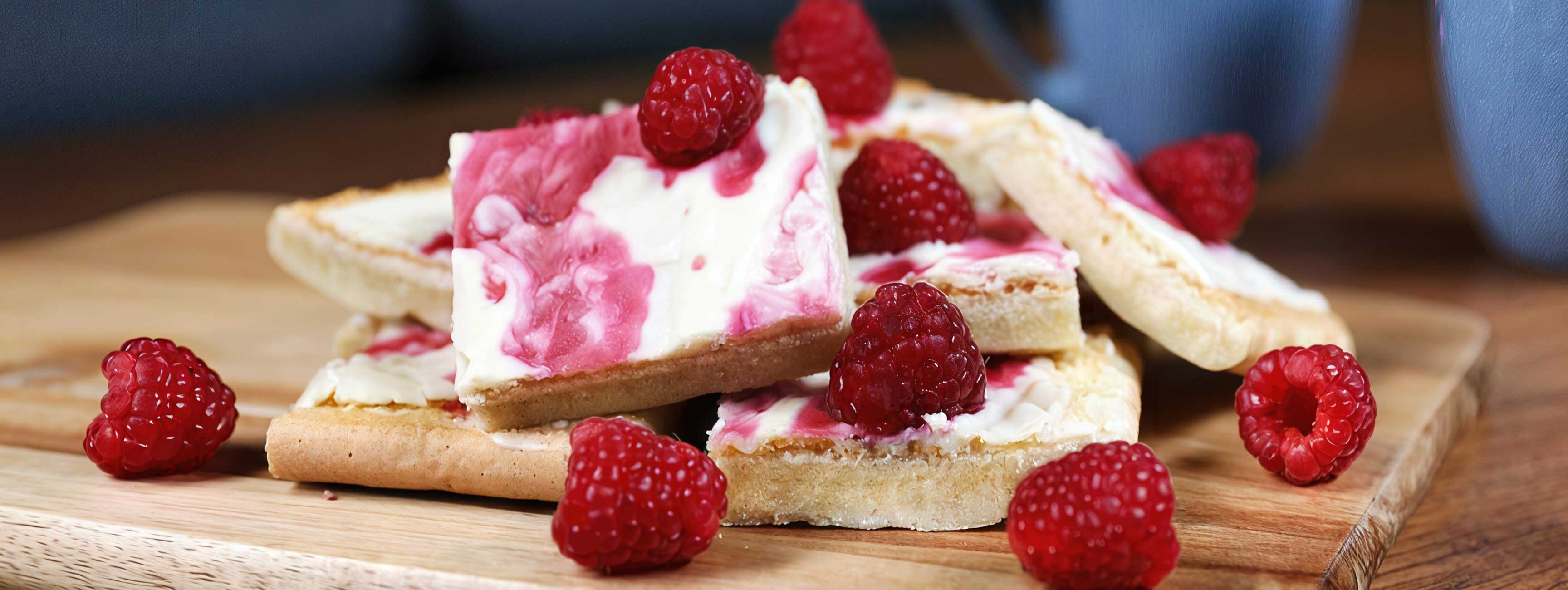 Milkybar® and raspberry tray bake squares | Nestlé Confectionery