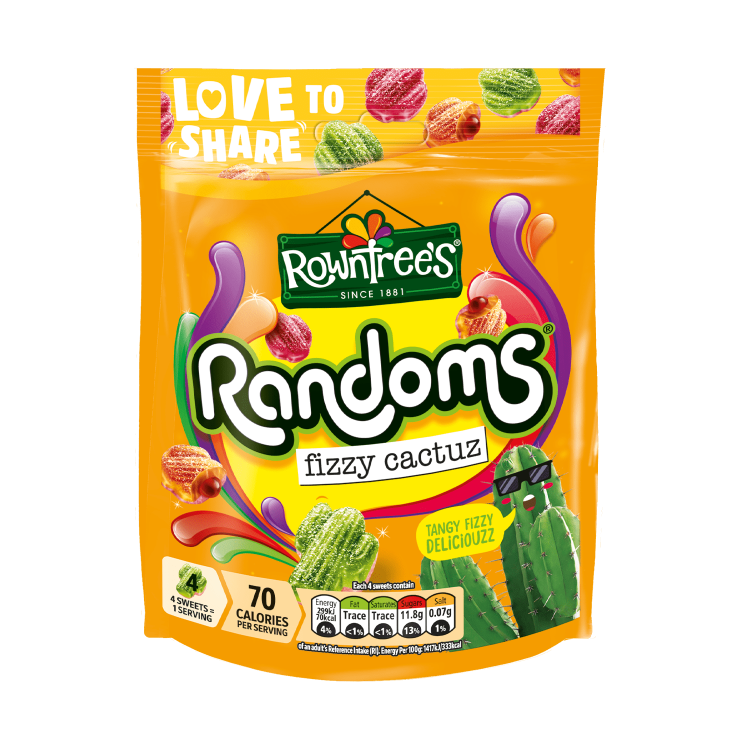 Rowntree's Randoms Fizzy Cactuz Sweets Sharing Bag 130g