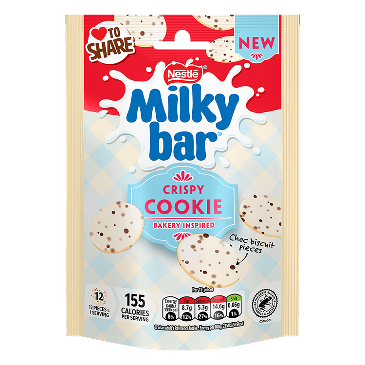 Milkybar Buttons Crispy Cookie White Chocolate Sharing Bag 86g - Mobile Image