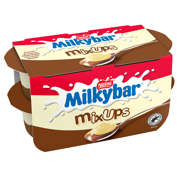 Milkybar Mixups White & Milk Chocolate Dessert 4 x 65g - Mobile Image