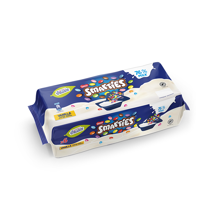 Smarties Vanilla Flavour Yogurt 6 x 107g - Mobile Image