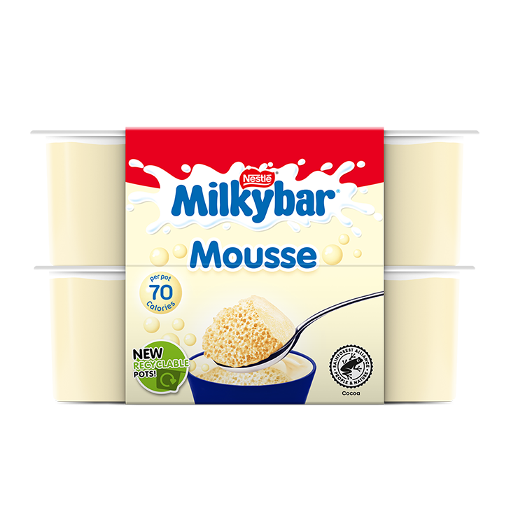 Milkybar White chocolate Mousse 4 x 55g - Mobile Image