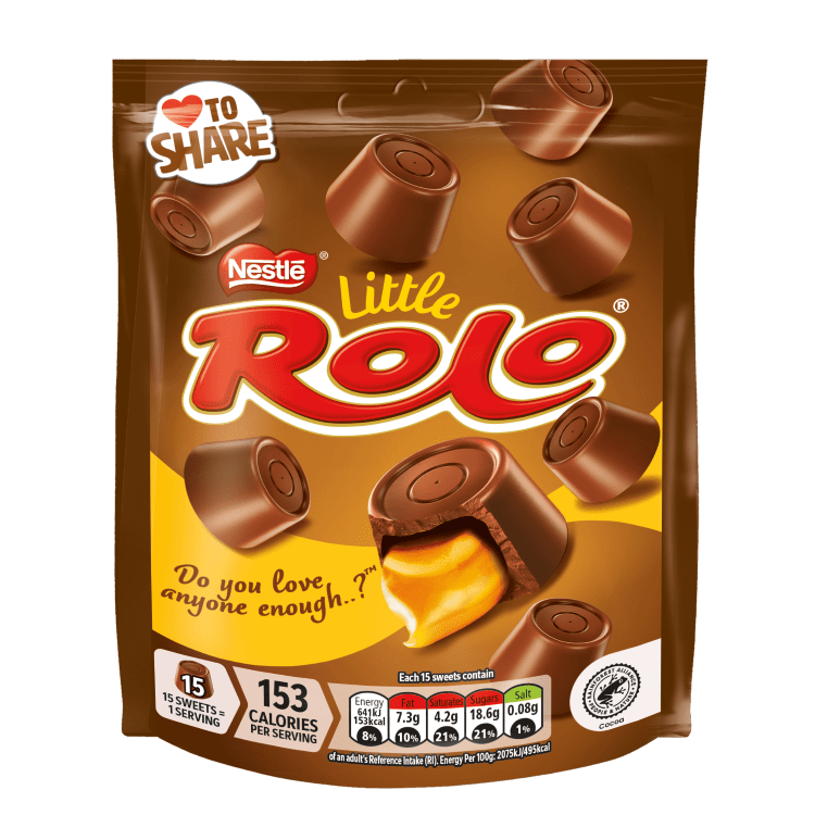 Rolo milk chocolate & caramel sharing bag 103g