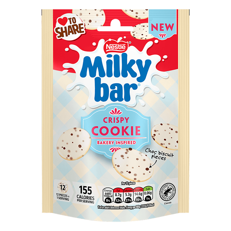 Milkybar Buttons Crispy Cookie White Chocolate Sharing Bag 86g - Mobile Image