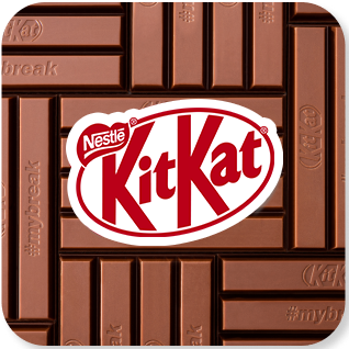 White Kitkat logo