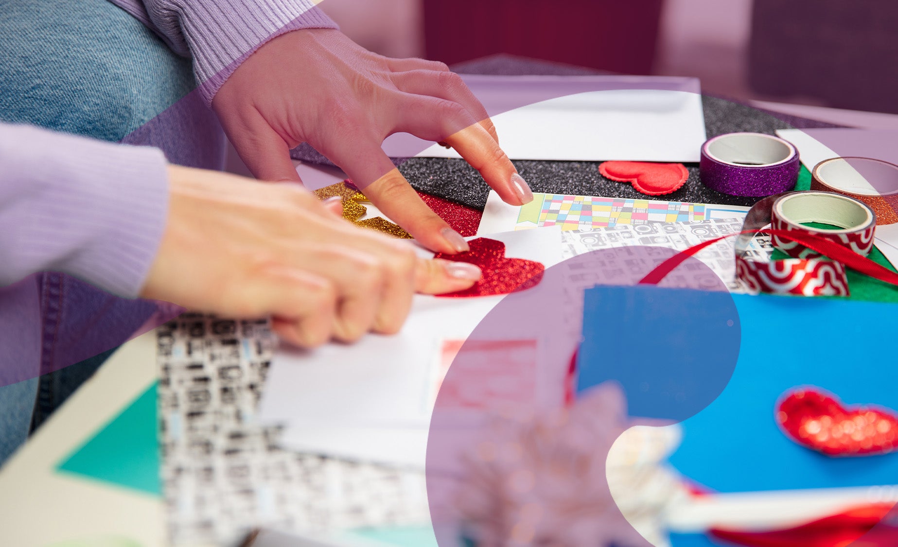 A crafty scrapbooking table