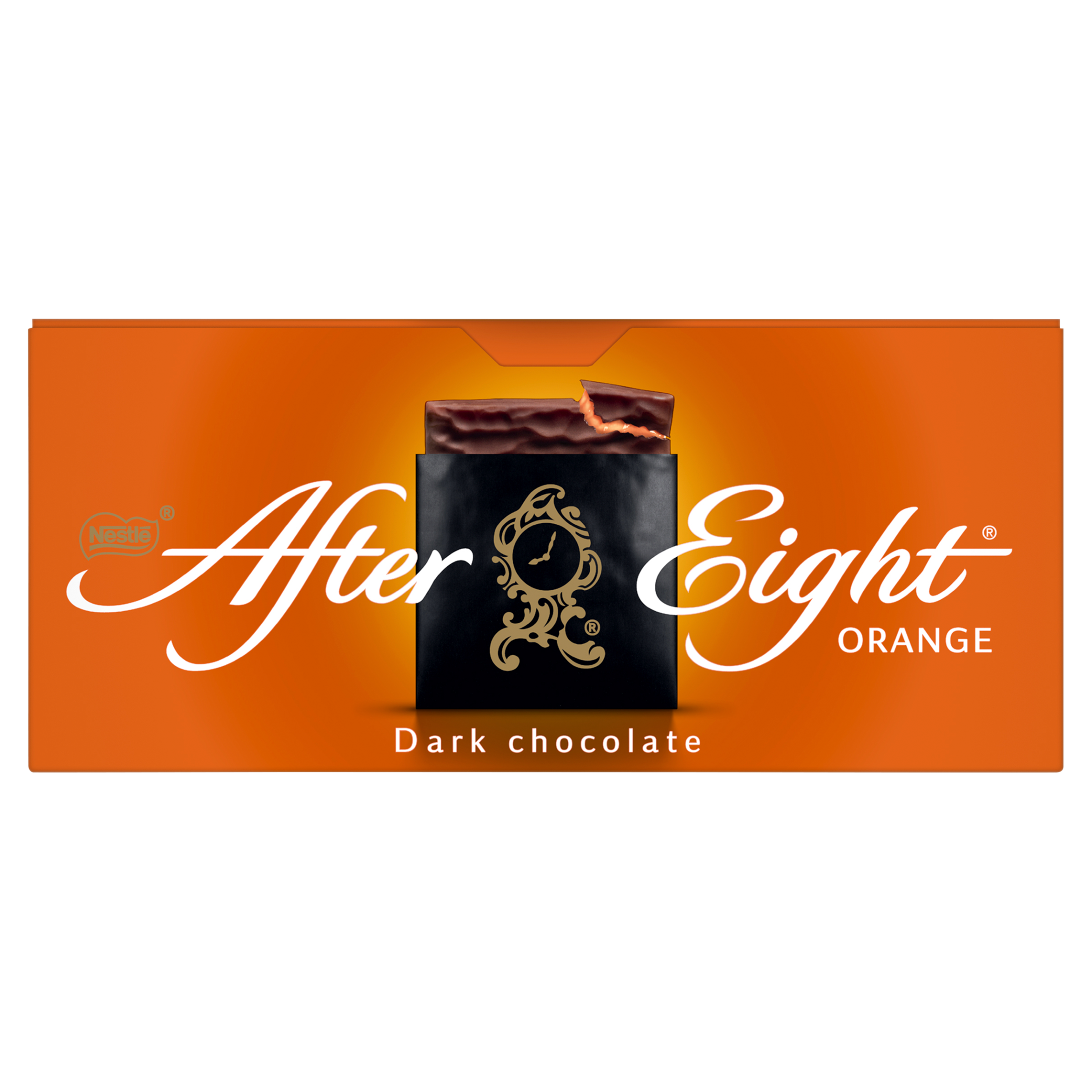 After eight orange dark chocolate box