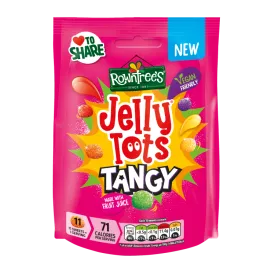 Rowntree's Jelly Tots Tangy Sweets Sharing Bag 140g - Mobile