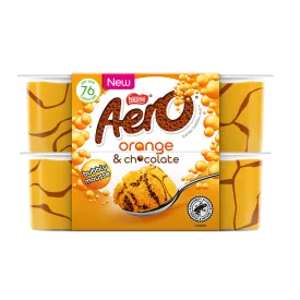 Aero Orange & Chocolate Bubbly Mousse 4x58g - Mobile