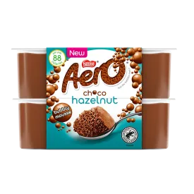 Aero Choco Hazelnut Bubbly Mousse 4 x 58g - Mobile Image