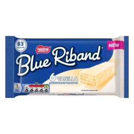 Blue Riband Vanilla White Wafer Biscuit Bar 6 Pack Multipack 90g - Desktop Image
